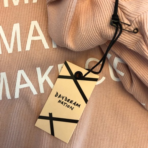 Daydream Make Art Mock Neck Top in Rose - Picture 7 of 8